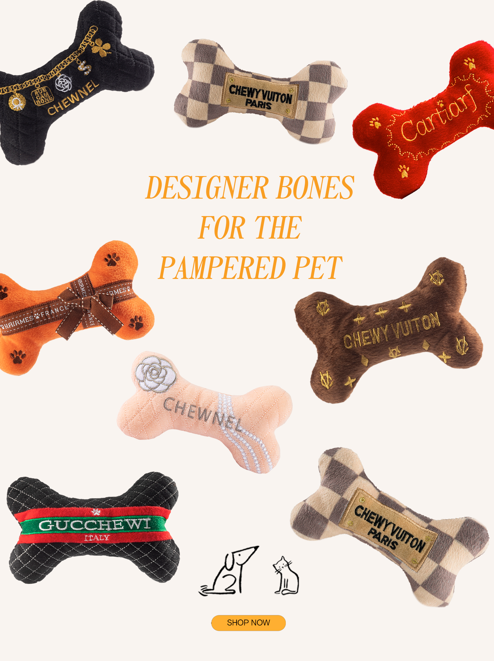 Pet-à-Porter: A luxurious edit of pet treats, apparel, toys, & more.