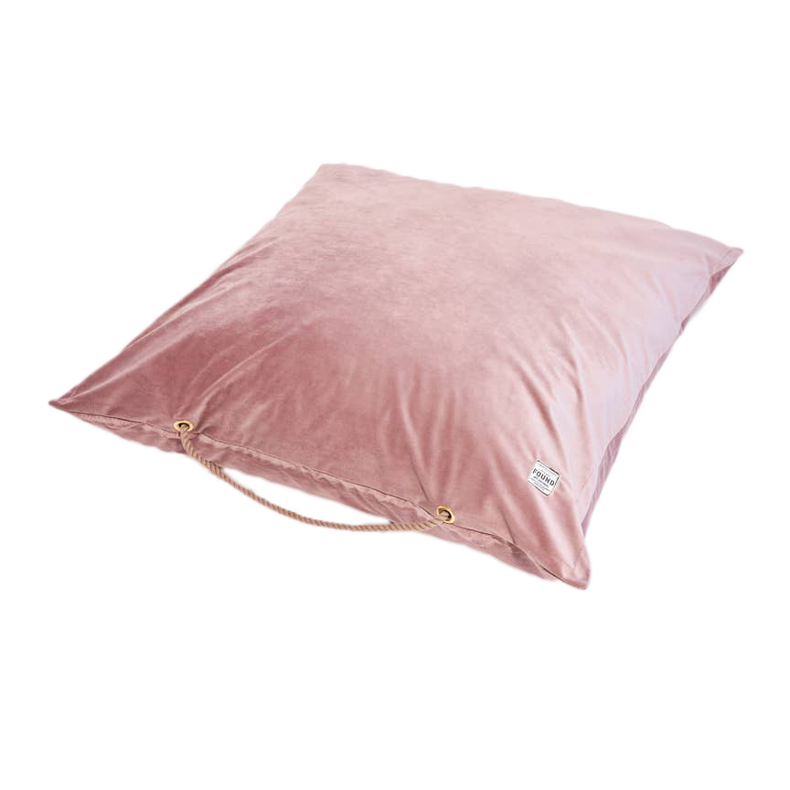 Rose Washable Velvet Dog Bed