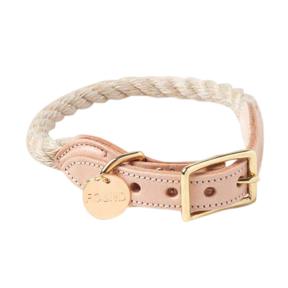 Rope & Leather Cat & Dog Collar