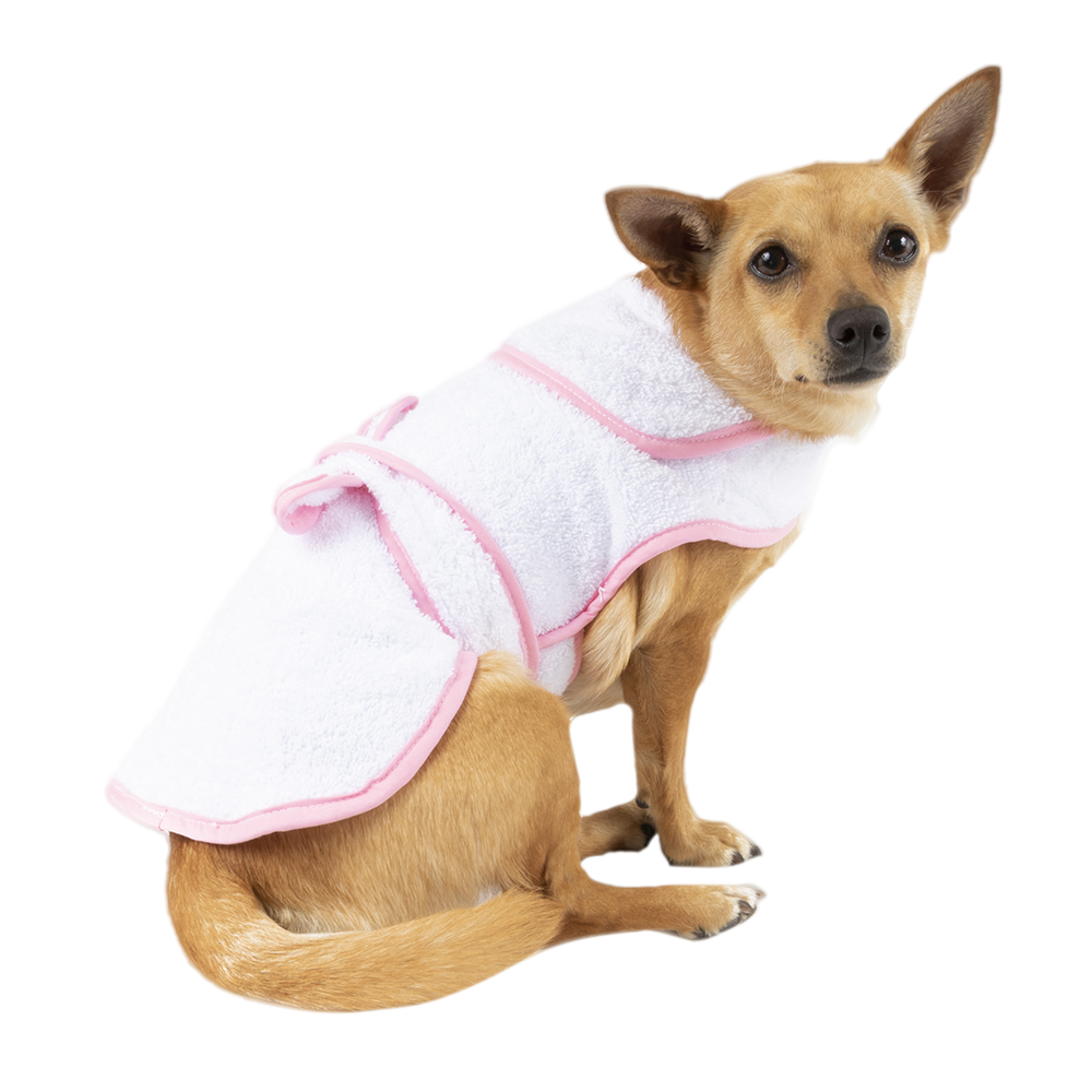 Dog Bath Robe, Pink