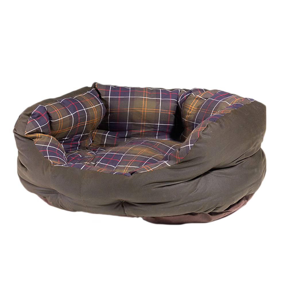 Wax Cotton Dog Bed, Tartan