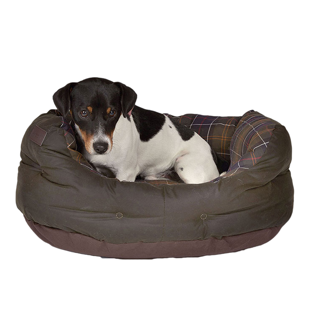 Wax Cotton Dog Bed, Tartan