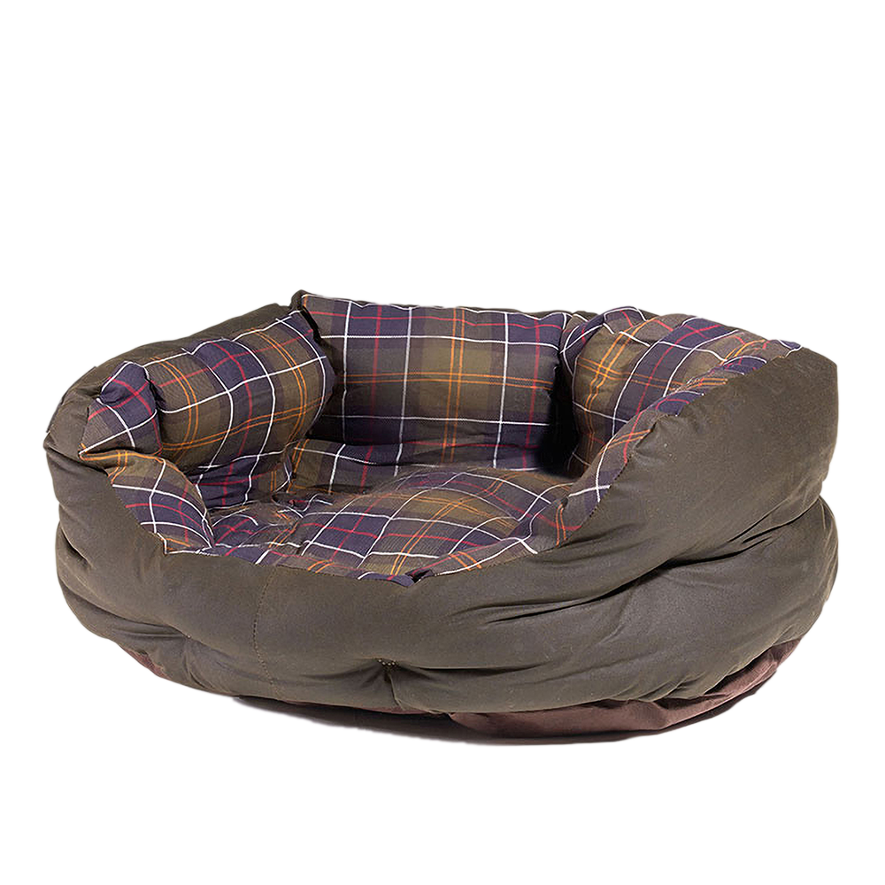 Wax Cotton Dog Bed, Tartan