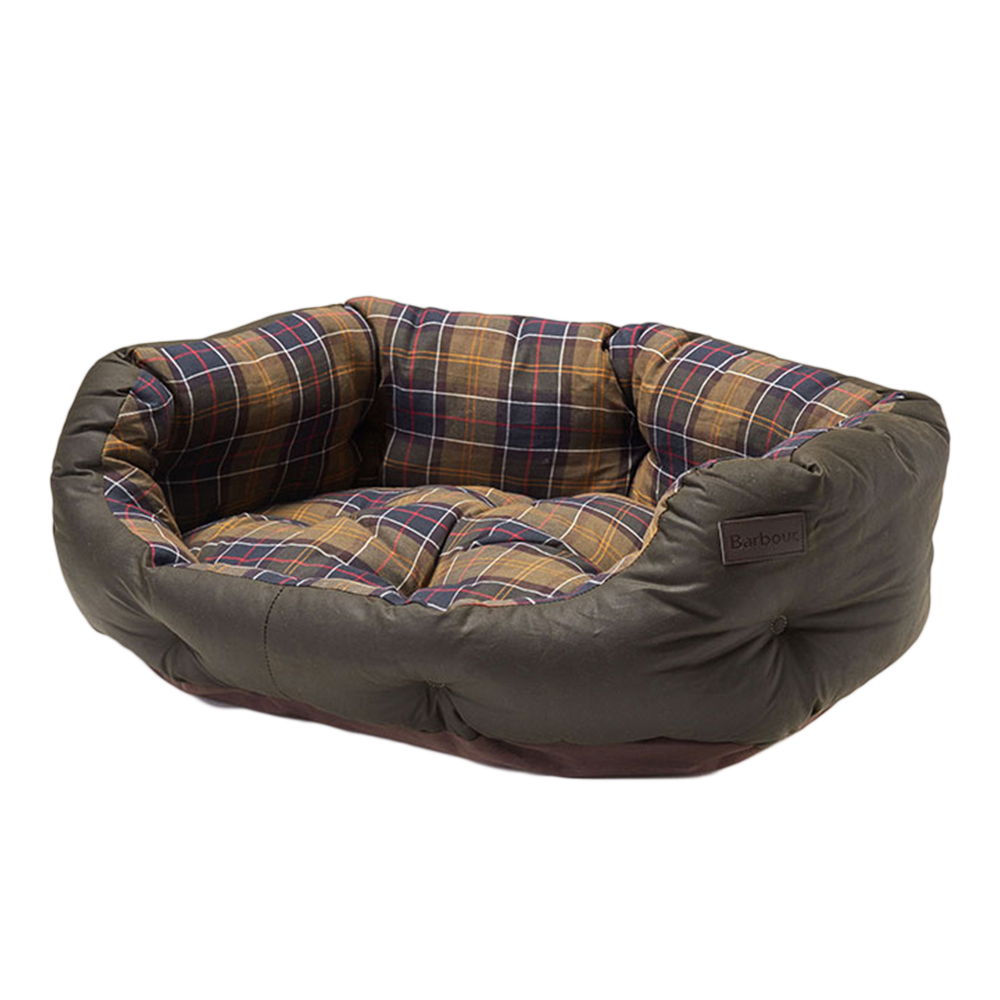 Wax Cotton Dog Bed, Tartan