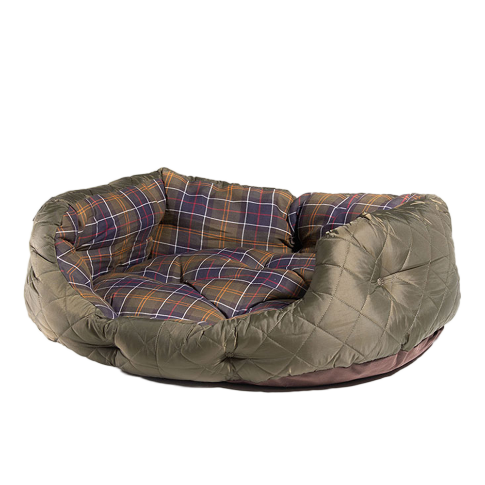 Quilted Dog Bed, Olive