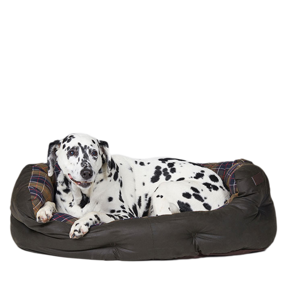 Wax Cotton Dog Bed, Tartan