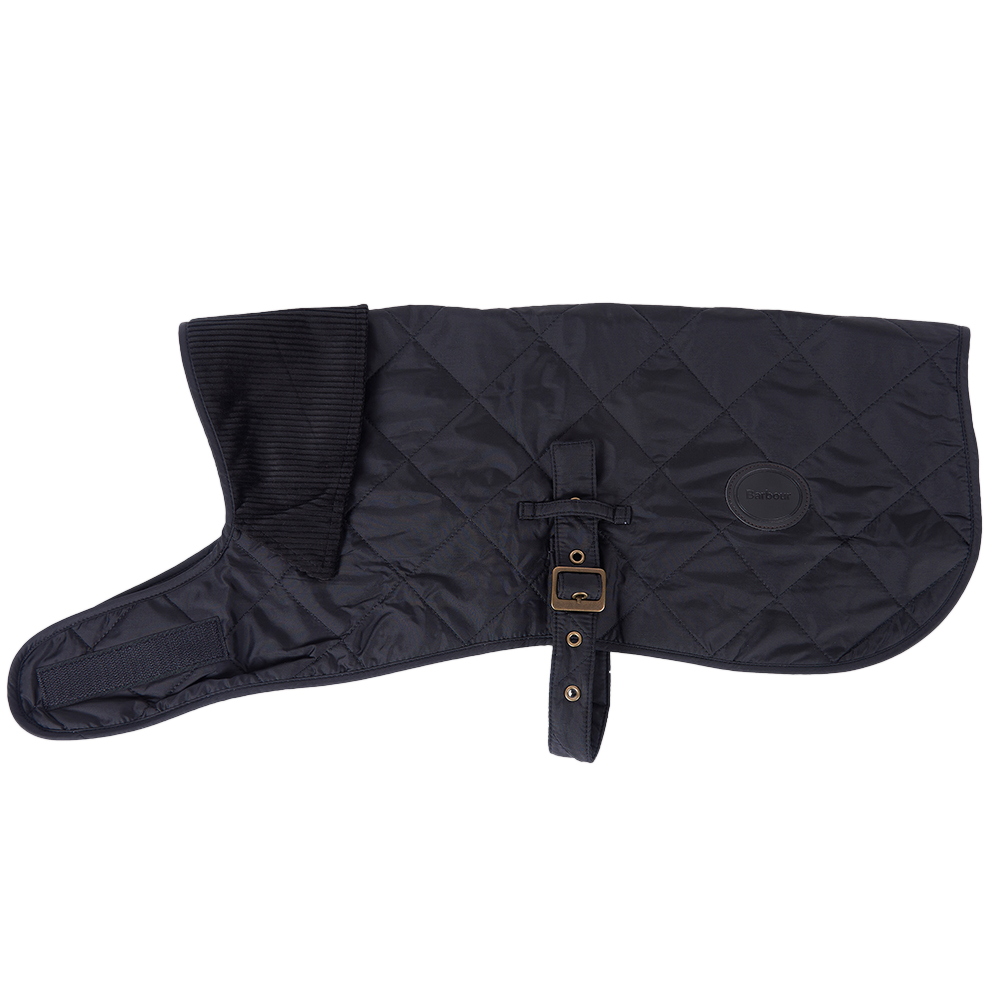 Quilted Dog Coat Black Pet Porter