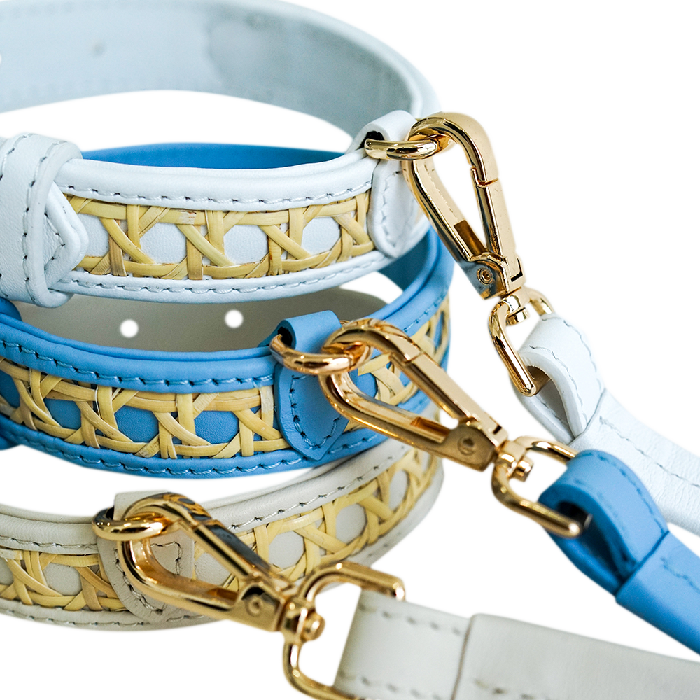 Leather Dog Collar, White