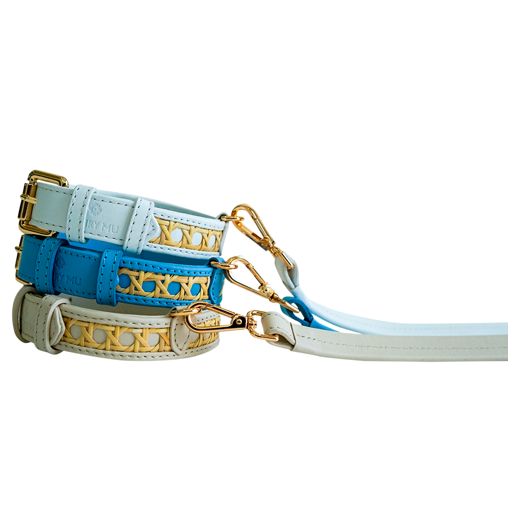 Leather Dog Collar, White