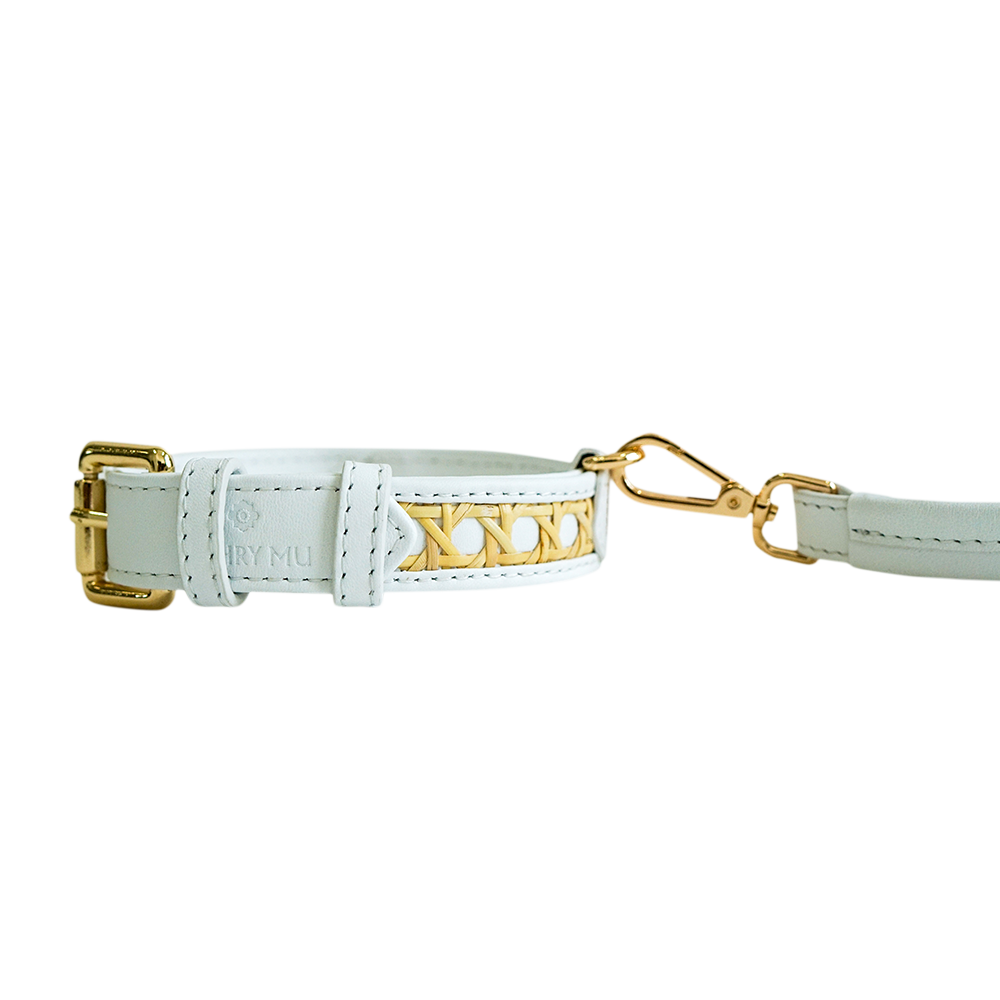 Leather Dog Collar, White