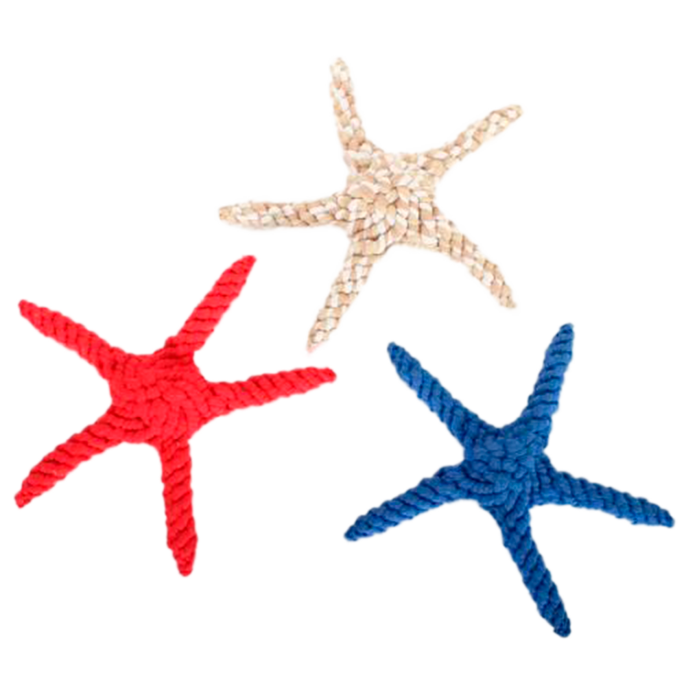 Cotton Rope Starfish Toy, Blue